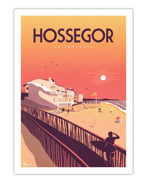 affiche marcel poster hossegor